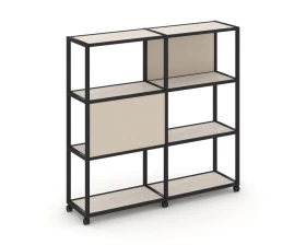 Стеллаж 4 уровня 2 секции VR.LT-STK-412.08 1570x400x1523 Shelf Mobile images