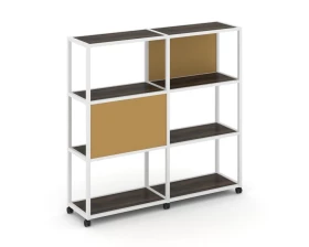 Стеллаж 4 уровня 2 секции VR.LT-STK-412.08 1570x400x1523 Shelf Mobile images