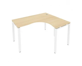 Стол офисный угловой правый на П-образном м/к 140x120x75 Metal System images