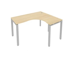 Стол офисный угловой правый на П-образном м/к 140x120x75 Metal System images