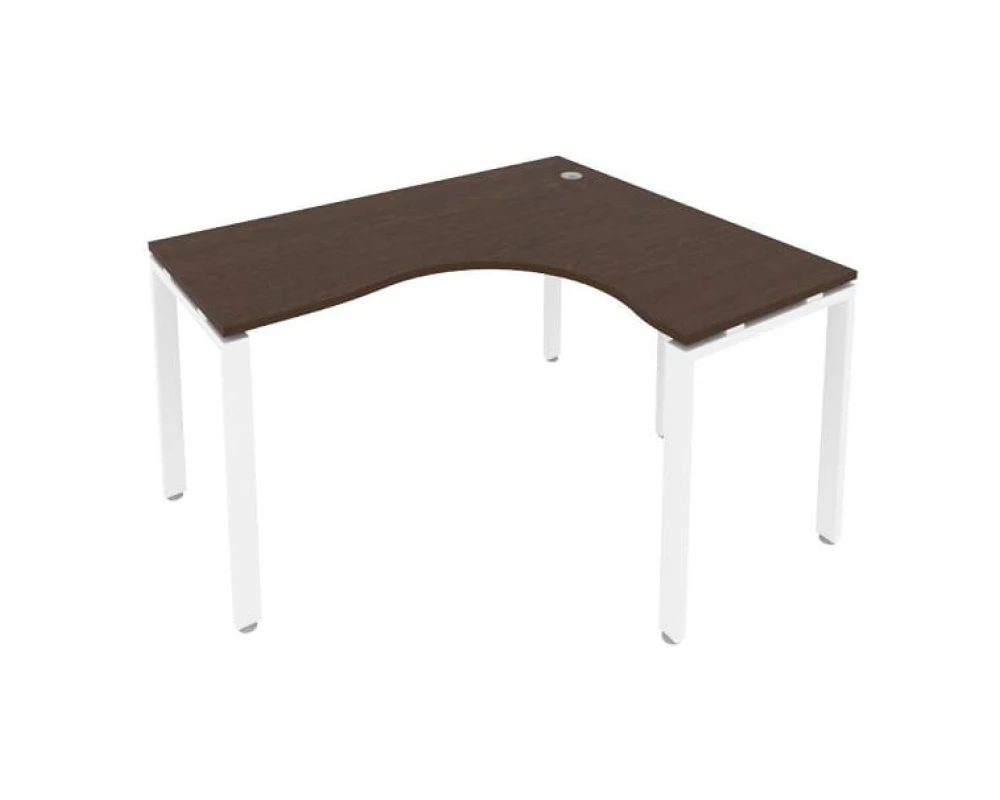 Стол офисный угловой правый на П-образном м/к 140x120x75 Metal System