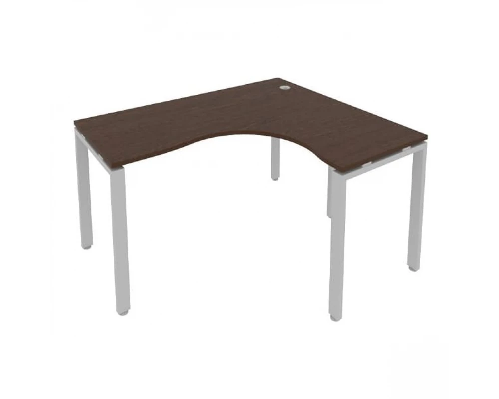 Стол офисный угловой правый на П-образном м/к 140x120x75 Metal System
