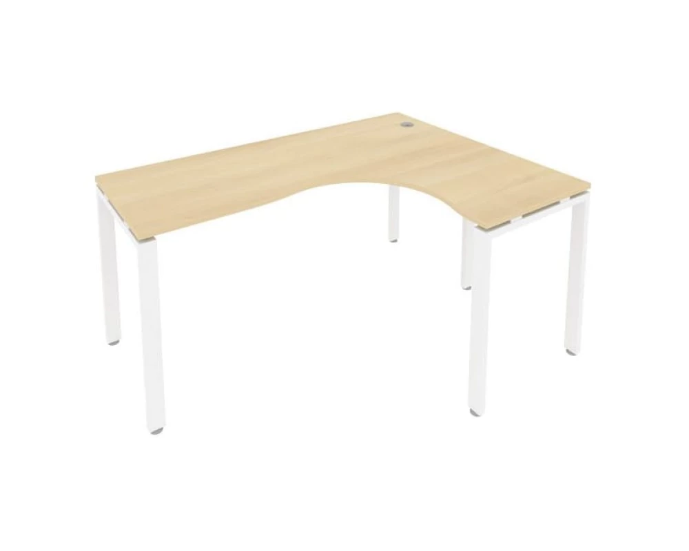 Стол криволинейный правый на П-образном м/к 160x120x75 Metal System