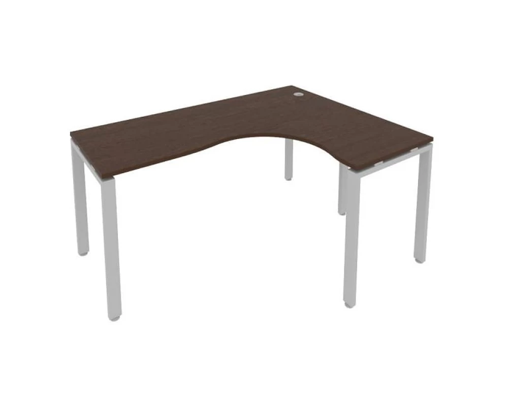 Стол криволинейный правый на П-образном м/к 160x120x75 Metal System