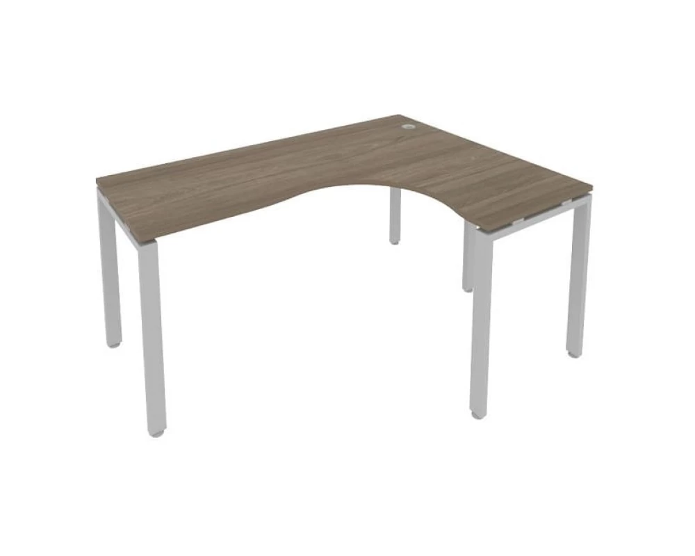 Стол криволинейный правый на П-образном м/к 160x120x75 Metal System