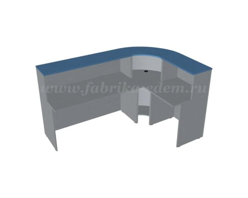 Стойка ресепшен угловая 207x137x116 Эдем (угол - металл. пластик)