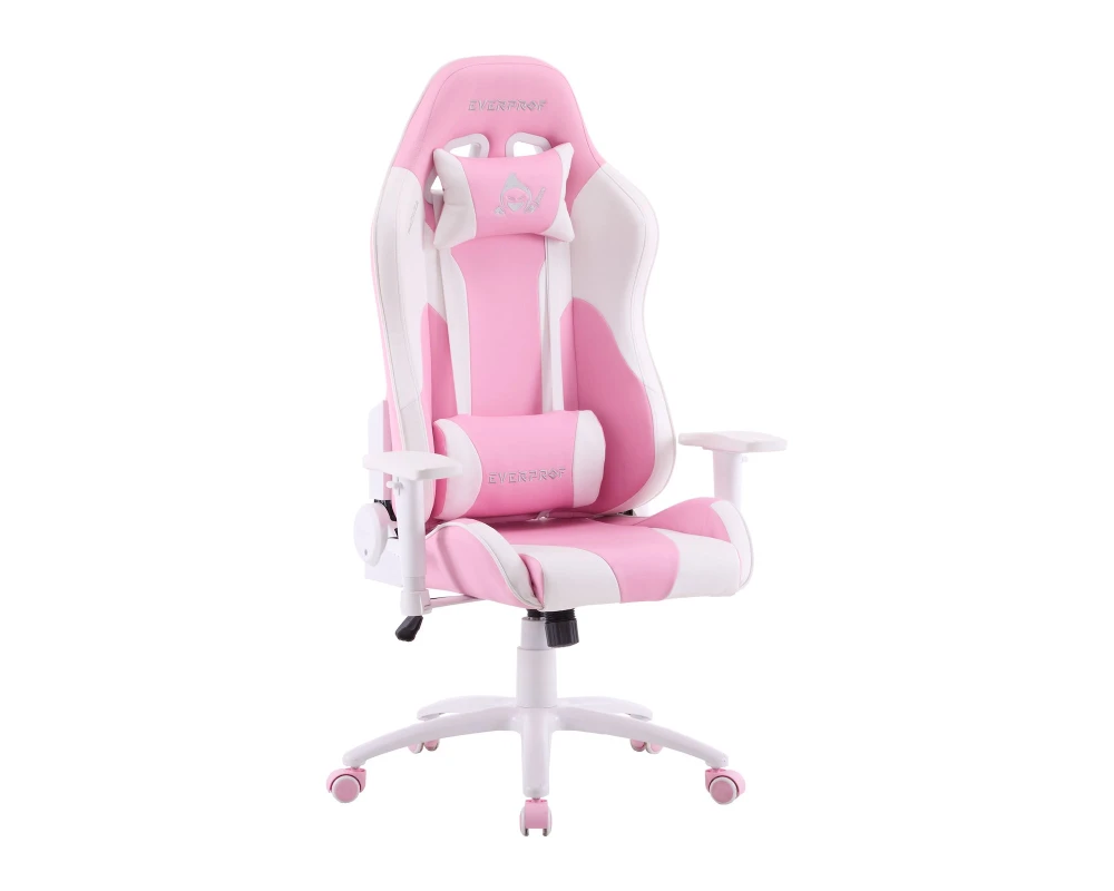 Кресло Everprof Katana Экокожа, Белый/Розовый