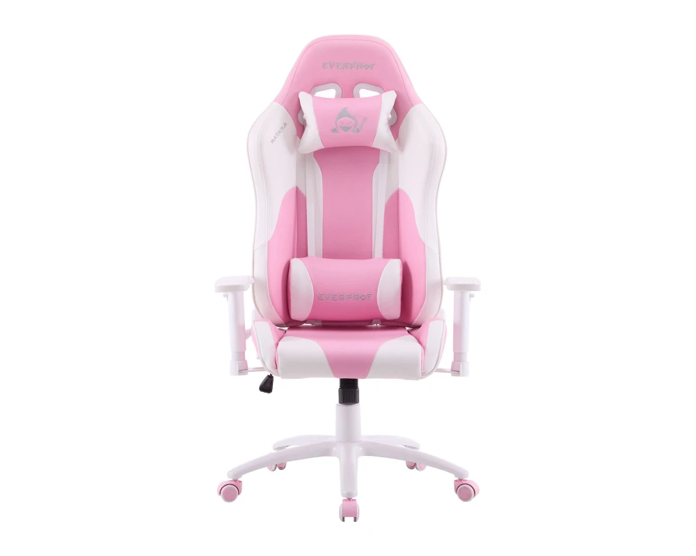 Кресло Everprof Katana Экокожа, Белый/Розовый