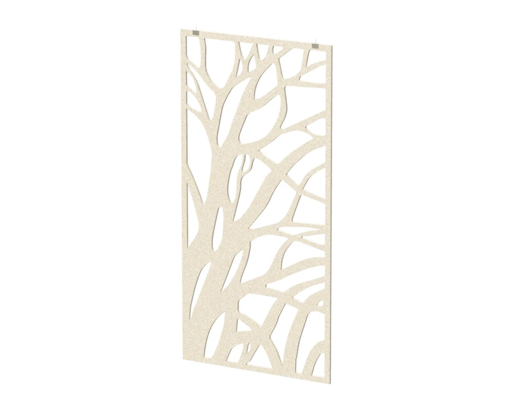 Перегородка с декором "Старое дерево" 100х1,2х200 Forest Office Лебединый пух