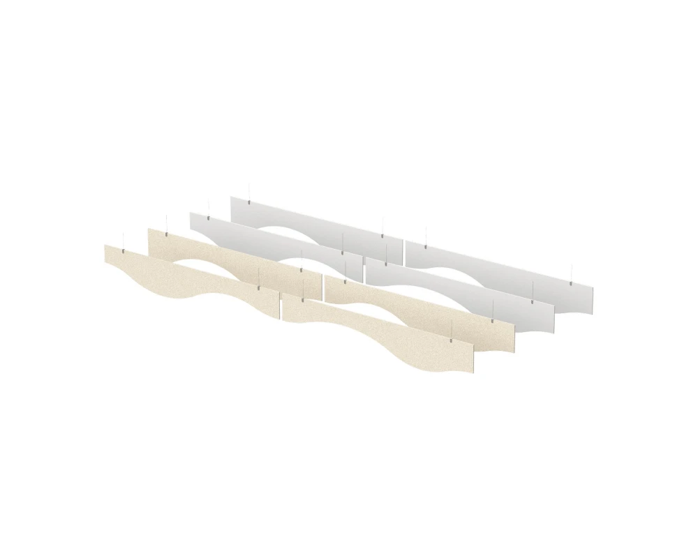 Декоративная потолочная конструкция "Волны" (фурнитура в комплекте) 240х120х30 Forest Office Лебединый пух