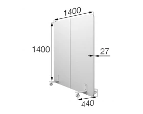 Мобильная прегородка MV-140/140 Муви MVK images