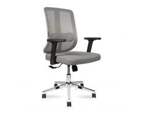 Кресло Norden Tema Сhrome LB Сетка/ Ткань, Серый images