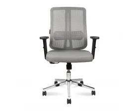 Кресло Norden Tema Сhrome LB Сетка/ Ткань, Серый images