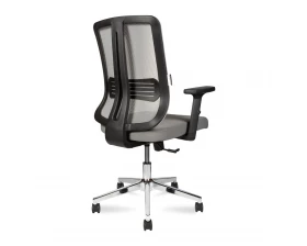 Кресло Norden Tema Сhrome LB Сетка/ Ткань, Серый images