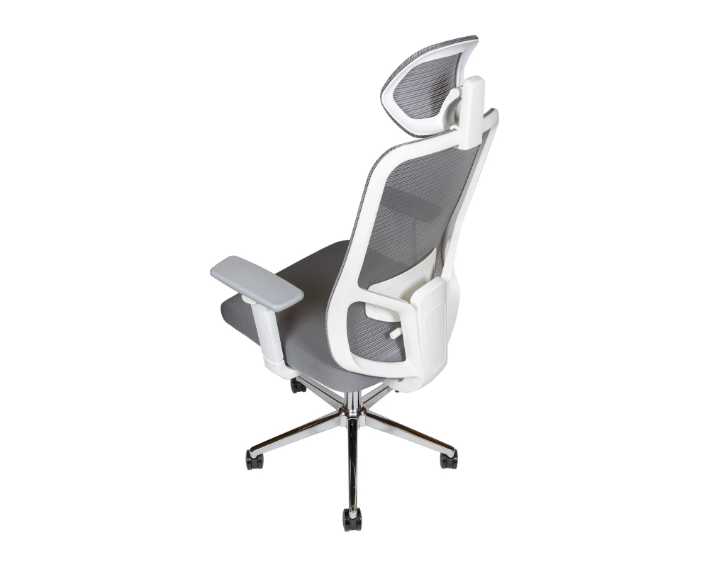 Кресло Norden Best white Сетка/Ткань, Серый