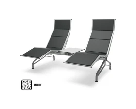 Многоместная секция Aero-шезлонг PU БП со столиком images