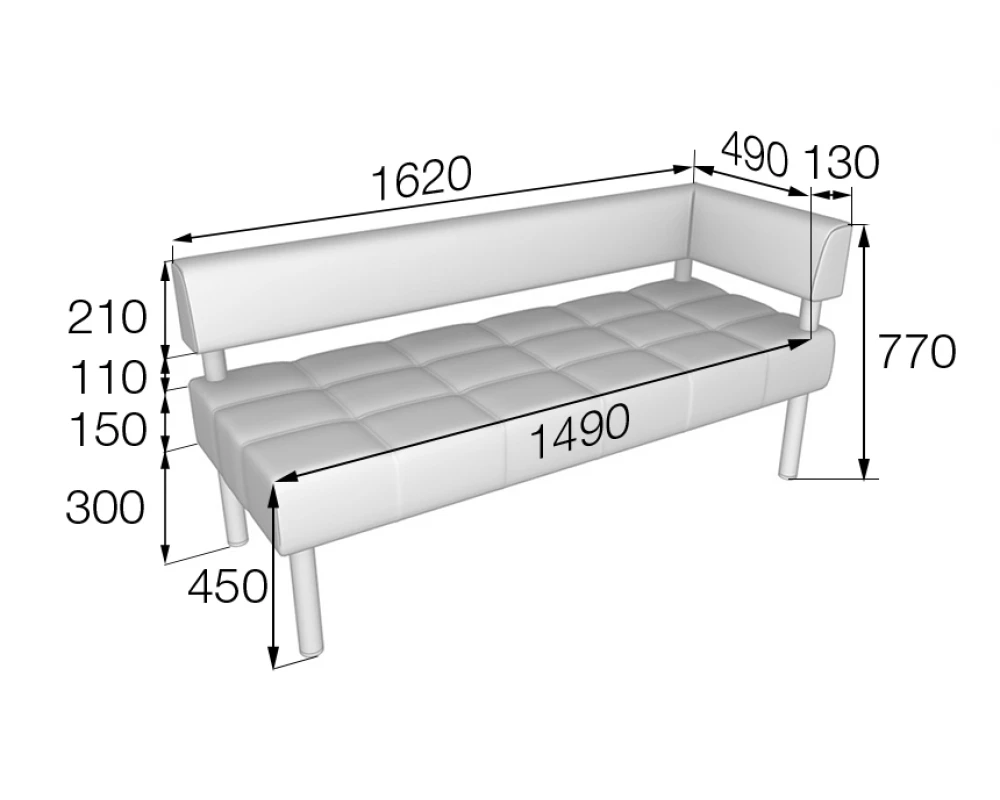 Модуль 3-местный левый Bu3-1L Бизнес MVK